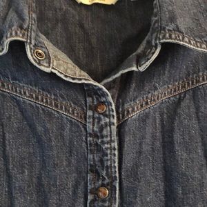 Eddie Bauer Snap down the front denim shirt.